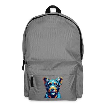Pumi Hunderasse Buntes Aquarell Karikatur Kawaii - Rucksack - Mittelgrau - Vorne
