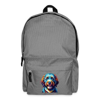 Spanish Water Dog Breed Colorful Cartoon Kawaii - Backpack - elephant grey - Front