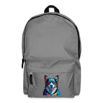 Taigan Dog Breed Colorful Cartoon Kawaii - Backpack - elephant grey - Front