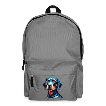 Plott Hound Chien Race Coloré Dessin Animé Kawaii - Sac à dos - gris éléphant - Devant