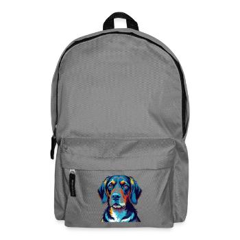 Serbische dreifarbige Hunderasse Karikatur Kawaii - Rucksack - Mittelgrau - Vorne