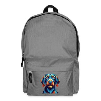 Fil de fer Vizsla race de chien dessin animé Kawaii - Sac à dos - gris éléphant - Devant