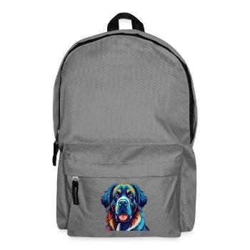 Spanische Dogge Hunderasse Bunte Karikatur Kawaii - Rucksack - Mittelgrau - Vorne
