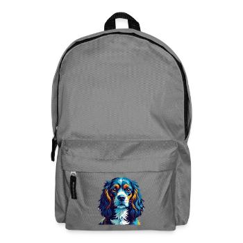 Norfolk Spaniel Dog Breed Colorful Cartoon Kawaii - Backpack - elephant grey - Front