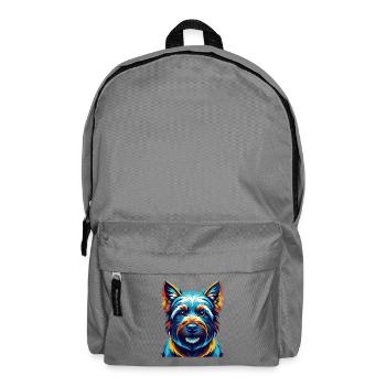 Sportlich Lucas Terrier Hunderasse Cartoon Kawaii - Rucksack - Mittelgrau - Vorne