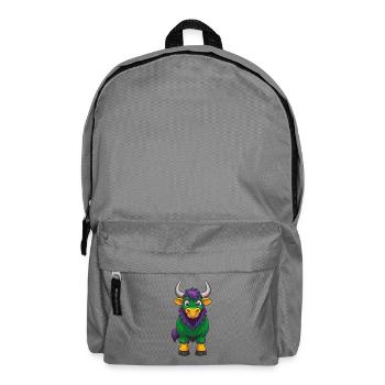 Yak Funny Kawaii Cartoon Character Clipart - Backpack - elephant grey - Front
