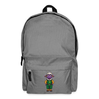 Sheep Funny Kawaii Cartoon Character Clipart - Backpack - elephant grey - Front