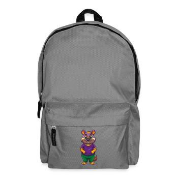 Quokka Funny Kawaii Cartoon Character Clipart - Backpack - elephant grey - Front