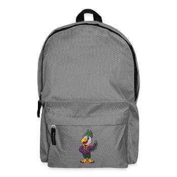 Kakadu Lustige Kawaii Cartoon Figur Clipart - Rucksack - Mittelgrau - Vorne