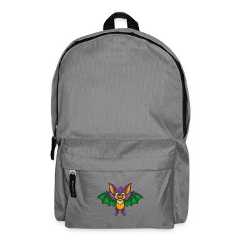 Fledermaus Lustige Kawaii Cartoon Figur Clipart - Rucksack - Mittelgrau - Vorne