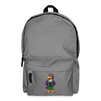 Falcon Funny Kawaii Cartoon Character Clipart - Backpack - elephant grey - Front