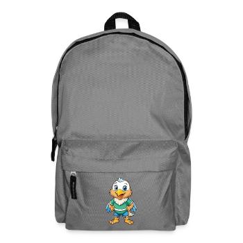 Eagle Cute Cartoon Character Kawaii Clipart - Backpack - elephant grey - Front