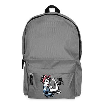 Girl Power Force Femme Rockabilly Cadeau - Sac à dos - gris éléphant - Devant