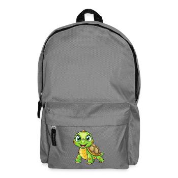 tortue mignon personnage de dessin animé Kawaii Clipart - Sac à dos - gris éléphant - Devant