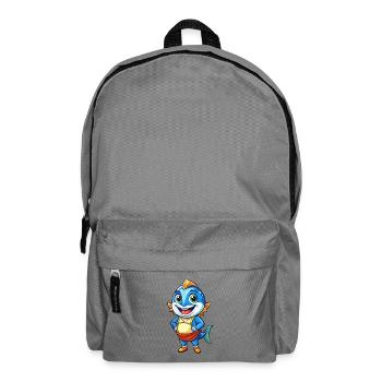 Tuna Cute Cartoon Character Kawaii Clipart - Backpack - elephant grey - Front