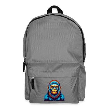 BigFoot Bunte Kawaii Cartoon Figur Clipart - Rucksack - Mittelgrau - Vorne