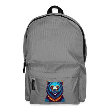 ours coloré kawaii dessin animé personnage clipart - Sac à dos - gris éléphant - Devant