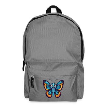 papillon coloré kawaii dessin animé personnage animal de compagnie - Sac à dos - gris éléphant - Devant