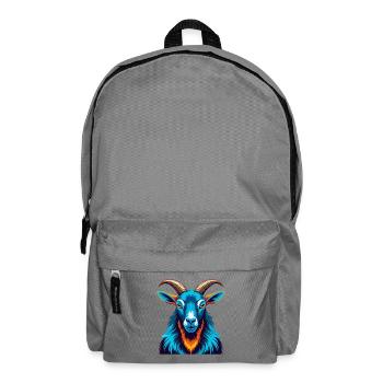 Alpine Goat Colorful Kawaii Cartoon Character Pet - Backpack - elephant grey - Front
