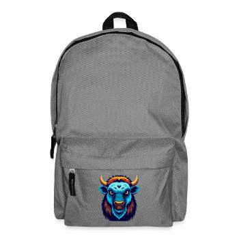 Bison coloré Kawaii Dessin animé Personnage Clipart - Sac à dos - gris éléphant - Devant