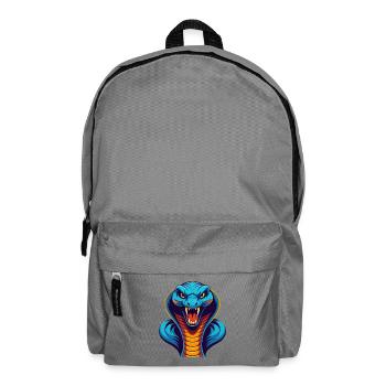 Kobra Bunte Kawaii Cartoon Figur Clipart - Rucksack - Mittelgrau - Vorne