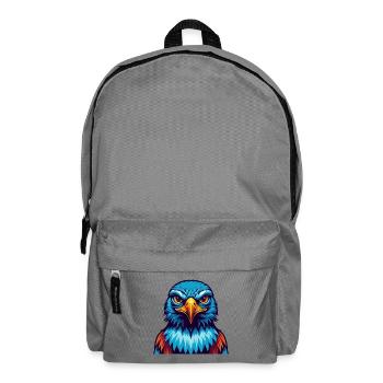 Falcon Colorful Kawaii Cartoon Character Clipart - Backpack - elephant grey - Front