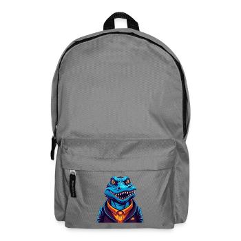 Krokodil Bunt Kawaii Cartoon Charakter Haustier - Rucksack - Mittelgrau - Vorne
