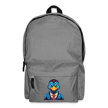 Ente Bunte Kawaii Cartoon Figur Clipart - Rucksack - Mittelgrau - Vorne