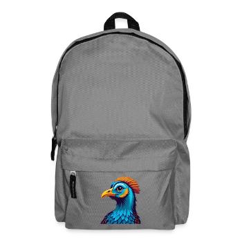 pintade coloré Kawaii dessin animé personnage animal de compagnie - Sac à dos - gris éléphant - Devant