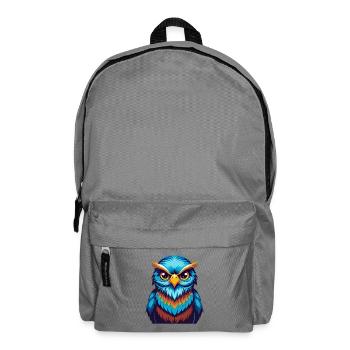 Bird Colorful Kawaii Cartoon Character Clipart - Backpack - elephant grey - Front