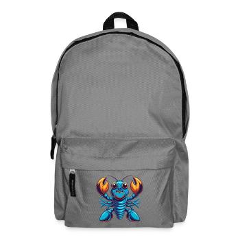 homard coloré kawaii dessin animé personnage clipart - Sac à dos - gris éléphant - Devant