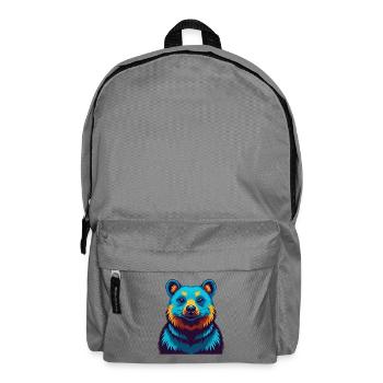 Quokka Colorful Kawaii Cartoon Character Clipart - Backpack - elephant grey - Front