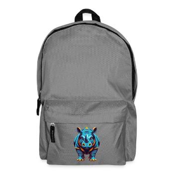 rhinocéros coloré kawaii personnage de dessin animé clipart - Sac à dos - gris éléphant - Devant