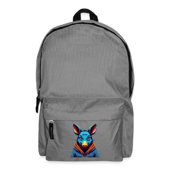 Erdferkel Bunte Kawaii Cartoon Figur Clipart - Rucksack - Mittelgrau - Vorne