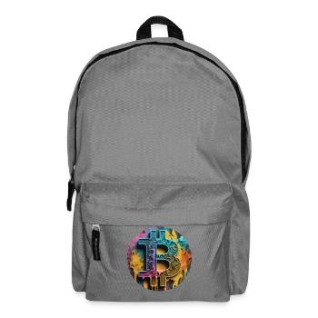 Graffiti sur le bitcoin : coloré et rebelle - Sac à dos - gris éléphant - Devant