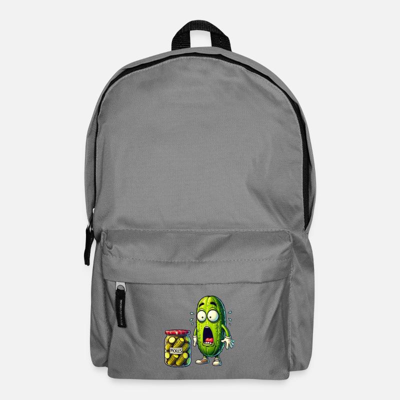 Lustiges Gurken Design - Rucksack - Mittelgrau