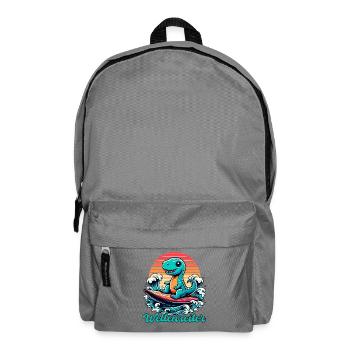 Mignon T-Rex Surfer Surfer Cadeau de surf - Sac à dos - gris éléphant - Devant