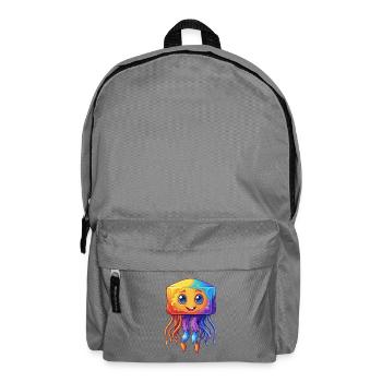 Boîte Méduse Coloré Kawaii Dessin Animé Animal Marin - Sac à dos - gris éléphant - Devant