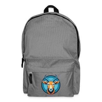 Antilope Niedliches Kawaii Cartoon Tier Haustier Logo - Rucksack - Mittelgrau - Vorne
