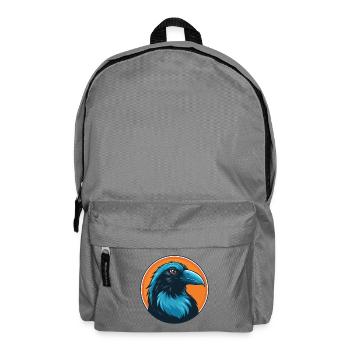 Rabe Niedliche Kawaii Cartoon Clipart Tier Haustier Logo - Rucksack - Mittelgrau - Vorne