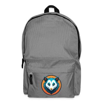 Possum Niedliche Kawaii Cartoon Clipart Tier Haustier Logo - Rucksack - Mittelgrau - Vorne
