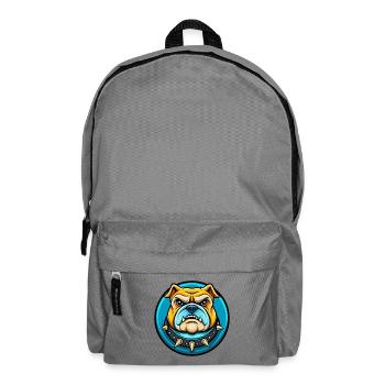 Bulldogge Bunte Kawaii Cartoon Figur Clipart - Rucksack - Mittelgrau - Vorne