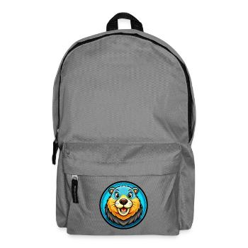 Murmeltier Buntes Kawaii Cartoon Figur Tier - Rucksack - Mittelgrau - Vorne