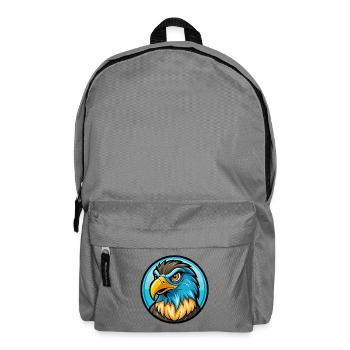 Falcon Colorful Kawaii Cartoon Character Clipart - Backpack - elephant grey - Front