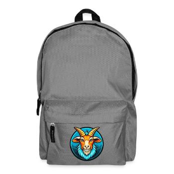 Ziege Bunt Kawaii Cartoon Figur Clipart Haustier - Rucksack - Mittelgrau - Vorne