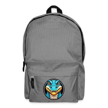 Komodo Dragon Colorful Kawaii Cartoon Character - Backpack - elephant grey - Front
