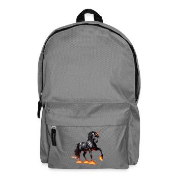 La puissante licorne noire - Sac à dos - gris éléphant - Devant