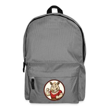 rhinocéros coloré kawaii personnage de dessin animé clipart - Sac à dos - gris éléphant - Devant