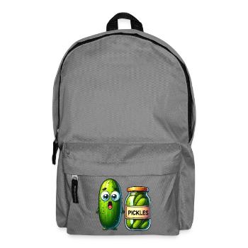 Cucumber's Pickle Predicament: Schockiert und erschüttert! - Rucksack - Mittelgrau - Vorne