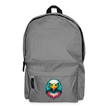 Adler Niedlich Kawaii Cartoon Clipart Tier Gesicht - Rucksack - Mittelgrau - Vorne